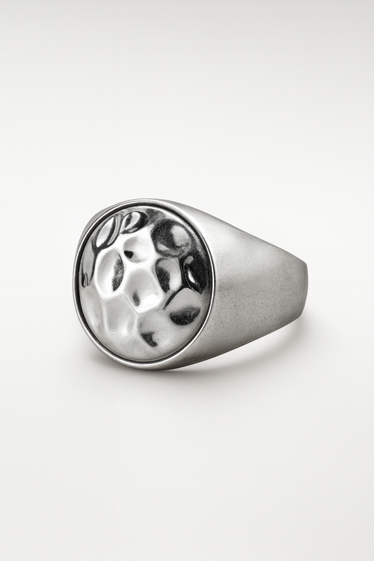 Hammered Dome Bracelet Silver