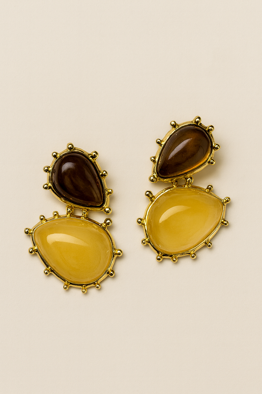 Earrings TERRA – Brown & Honey
