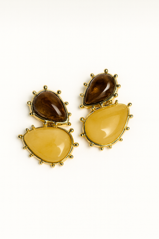 Earrings TERRA – Brown & Honey