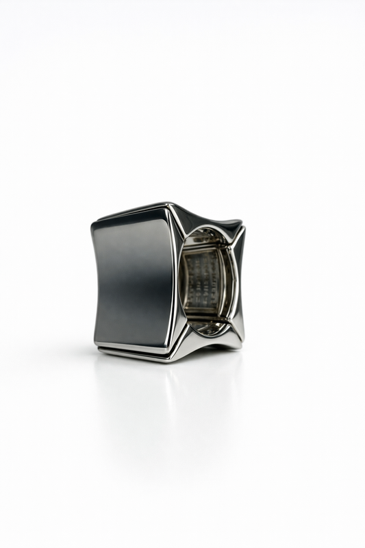 Silver Block Ring